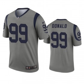Tröjor Los Angeles Rams Aaron Donald 99 grå Inverted Legend - Män